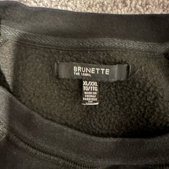 Brunette the Label “Blonde” sweatshirt Black sz XL/XXL - Picture 2 of 2